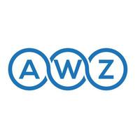 awz lettera logo design su sfondo bianco. awz creative iniziali lettera logo concept. disegno della lettera awz. vettore