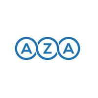 aza lettera logo design su sfondo bianco. aza creative iniziali lettera logo concept. disegno della lettera aza. vettore