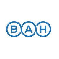 bah lettera logo design su sfondo bianco. bah creative iniziali lettera logo concept. design della lettera bah. vettore