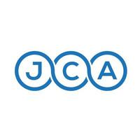 jca lettera logo design su sfondo bianco. jca creative iniziali lettera logo concept. disegno della lettera jca. vettore