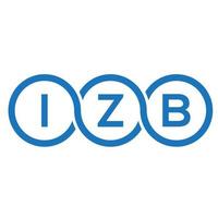 izb lettera logo design su sfondo bianco. izb creative iniziali lettera logo concept. disegno della lettera izb. vettore