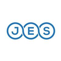 jes lettera logo design su sfondo bianco. jes creative iniziali lettera logo concept. disegno della lettera di jes. vettore