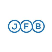 jfb lettera logo design su sfondo bianco. jfb creative iniziali lettera logo concept. disegno della lettera jfb. vettore