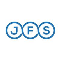 jfs lettera logo design su sfondo bianco. jfs creative iniziali lettera logo concept. disegno della lettera jfs. vettore