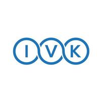 ivk lettera logo design su sfondo bianco. ivk creative iniziali lettera logo concept. disegno della lettera ivk. vettore