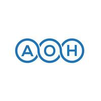 aoh lettera logo design su sfondo bianco. aoh creative iniziali lettera logo concept. aoh disegno della lettera. vettore