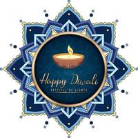 felice diwali festival delle luci poster vettore