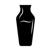 icona del glifo del servizio del vino. decanter decorativo con bevanda alcolica. aperitivo. bar, ristorante, cristalleria per cantine. simbolo della sagoma. spazio negativo. illustrazione vettoriale isolato