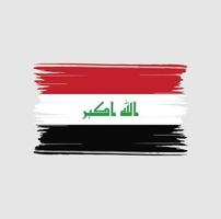 pennellate di bandiera irachena. bandiera nazionale vettore