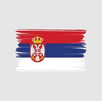 pennellate bandiera serbia. bandiera nazionale vettore