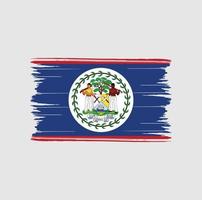 Belize flag pennellate. bandiera nazionale vettore