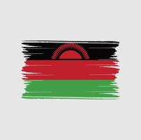 pennellate della bandiera del malawi. bandiera nazionale vettore