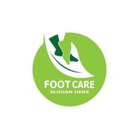 modello vettoriale del logo sanitario per la cura dei piedi