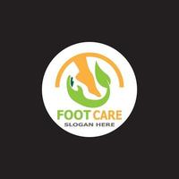 illustrazione vettoriale del logo sanitario per la cura dei piedi