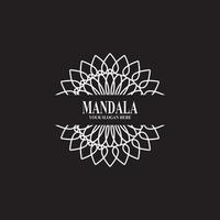 mandala logo design illustrazione vettoriale