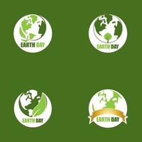 modello di vettore di logo di ecologia di giorno della terra