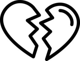illustrazione vettoriale del cuore spezzato su uno sfondo. simboli di qualità premium. icone vettoriali per il concetto e la progettazione grafica.