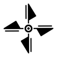 icona del glifo dell'elica vettore