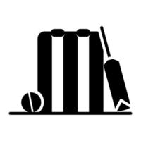 icona del glifo di cricket vettore
