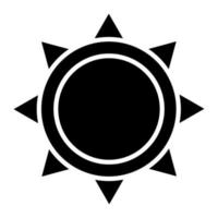 icona del glifo del sole vettore