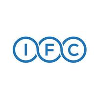 design del logo della lettera ifc su sfondo bianco. ifc creative iniziali lettera logo concept. disegno della lettera ifc. vettore