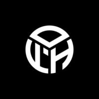 ofh lettera logo design su sfondo nero. ofh creative iniziali lettera logo concept. di design della lettera. vettore