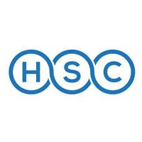 hsc lettera logo design su sfondo bianco. hsc creative iniziali lettera logo concept. disegno della lettera hsc. vettore