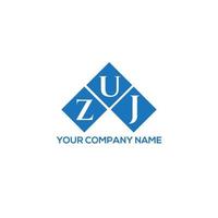 zuj lettera logo design su sfondo bianco. zuj creative iniziali lettera logo concept. disegno della lettera zuj. vettore