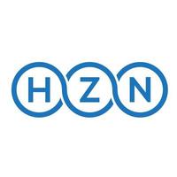 design del logo della lettera hzn su sfondo bianco. hzn creative iniziali lettera logo concept. disegno della lettera hzn. vettore