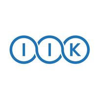 iik lettera logo design su sfondo bianco. iik creative iniziali lettera logo concept. iik lettera design. vettore