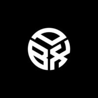 design del logo della lettera pbx su sfondo nero. pbx creative iniziali lettera logo concept. disegno della lettera pbx. vettore