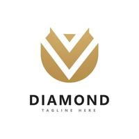 modello di disegno vettoriale logo diamante