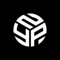 nyp lettera logo design su sfondo nero. nyp creative iniziali lettera logo concept. disegno della lettera nyp. vettore