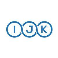 ijk lettera logo design su sfondo bianco. ijk creative iniziali lettera logo concept. disegno della lettera ijk. vettore