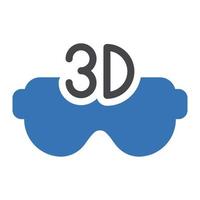 illustrazione vettoriale di occhiali 3d su uno sfondo simboli di qualità premium icone vettoriali per il concetto e la progettazione grafica.