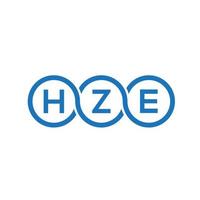 hze lettera logo design su sfondo bianco. hze creative iniziali lettera logo concept. disegno della lettera hze. vettore