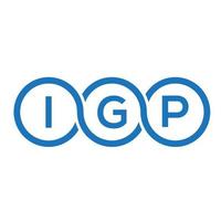 igp lettera logo design su sfondo bianco. igp creative iniziali lettera logo concept. disegno della lettera igp. vettore