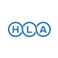 design del logo della lettera hla su sfondo bianco. hla creative iniziali lettera logo concept. disegno della lettera hla. vettore
