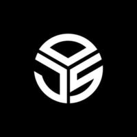 ojs lettera logo design su sfondo nero. ojs creative iniziali lettera logo concept. disegno della lettera di ojs. vettore