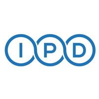 ipd lettera logo design su sfondo bianco. concetto di logo della lettera di iniziali creative ipd. disegno della lettera ipd. vettore