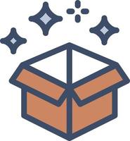 scatola magica illustrazione vettoriale su uno sfondo simboli di qualità premium. icone vettoriali per il concetto e la progettazione grafica.
