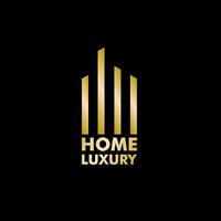 logo di lusso hohome con icona oro, lusso vectorme vettore