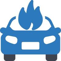 illustrazione vettoriale del fuoco dell'auto su uno sfondo. simboli di qualità premium. icone vettoriali per il concetto e la progettazione grafica.