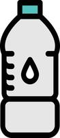 illustrazione vettoriale della bottiglia di bevanda su uno sfondo simboli di qualità premium. icone vettoriali per il concetto e la progettazione grafica.