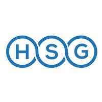 hsg lettera logo design su sfondo bianco. hsg creative iniziali lettera logo concept. disegno della lettera hsg. vettore