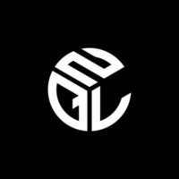 design del logo della lettera nql su sfondo nero. nql creative iniziali lettera logo concept. disegno della lettera nql. vettore