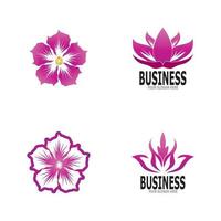 illustrazione vettoriale del logo della stazione termale di bellezza del fiore