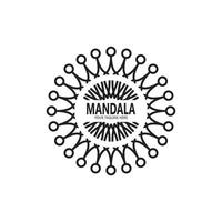 mandala logo design illustrazione vettoriale