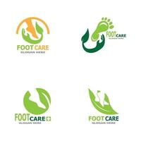 modello vettoriale del logo sanitario per la cura dei piedi