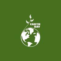 modello di vettore di logo di ecologia di giorno della terra